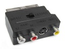 AV SCART/EURO-3xRCA+SVHS adaptér s prepínačom smeru