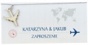 Svadobné oznámenia svadobné LETENKA