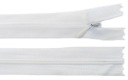 Vnútorný špirálový zips 65 cm, nerozoberateľný, biely