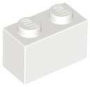 LEGO 3004 Tehla Tehla Tehla 1x2 Biela Biela 20 dielikov