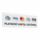 Platba kartou a hotovosťou - nálepka 5x15
