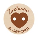 Gombíková ozdoba VYROBENÁ SRDÍČKOM, stredný dekor