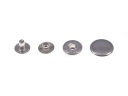 Stláčacie gombíky ALFA, kovové patentky, 17mm, STRIEBORNÉ, 10 sád