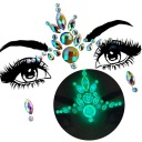 NÁLEPKY KRIŠTÁĽOV FACE ZIRCONIA diamanty ŽIARI V TME 3D