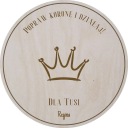 Podložka pod hrnček - motív korunky - personalizácia
