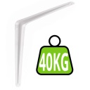 Konštrukčný uholník 35x30 biely, nos. 40 kg