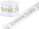 Sväté prijímanie saténová stuha 50mm/9mb, 2 farby