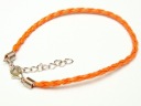 Náramok zo zapleteného remienka, 20 cm, oranžový
