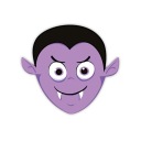VAMPIRE HALLOWEEN PAPIEROVÁ MASKA FIALOVÁ 1 ks