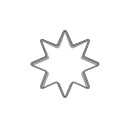 Formička mini hviezda 2cm - osemcípa hviezda
