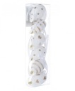 BIELE VAJCIA S VEĽKONOČNÝMI PRÍVESKAMI 6cm, 6 kusov