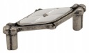 Porcelánová nábytková úchytka staré striebro, postriebrená 64 mm - UP024 AMIX