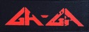 GA-GA logo (232) punk nášivka, zelené žabky, čierna