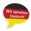 Wir Sprechen Deutsch - nálepka 16,5x20