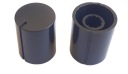Gombík Gombík pre zosilňovač 16mm čierny plast pre 6mm potenciometer