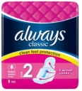 Vždy Classic krídlové hygienické vložky, 9 ks, veľkosť 2