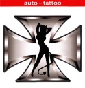 NÁLEPKA NA AUTO ČERT ČERT MALTÉZSKÝ KRÍŽ