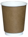 250ml papierový pohár na horúce nápoje, 25 ks. - dvojvrstvový kraft