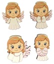 Dievčenské scrapbookové dekorácie Angels U750