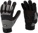 SYNTETICKÉ PRACOVNÉ RUKAVICE YATO NA VELCRO, VYSTUŽENÉ, VEĽKOSŤ 8