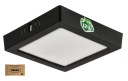 LED stropné svietidlo prisadené na povrch 12W 1200lm 4000K čierny štvorec