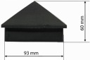 Striešky/hmoždinky na plotové stĺpiky 93x93mm