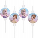 FROZEN papierové slamky na pitie Frozen ELSA ANNA narodeninová oslava 4 ks