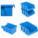 5x odpadkový box dielenský kontajner 80x115x60 modrý