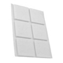 Nábytková plsť R štvorcová BIELA ​​30x30 (blister 6 ks)
