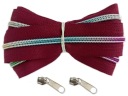 Dúhová špirálová páska na zips, zips 5 mm, bordová, 1 meter + 2 zipsy