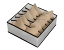 ORGANIZÁTOR ZÁSUVKY SO 6 PRIHORKAMI 32x12x32 cm ČIERNO-BIELA
