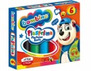 Okrúhla školská plastelína, 6 farieb, Bambino