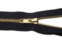 Kovový posuvný zámok, zips, 5 zlatých, 60 cm
