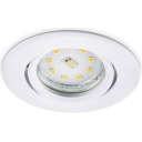 Kobi LED držiak halogénovej žiarovky, pohyblivý, okrúhly, matná biela OH29 4923