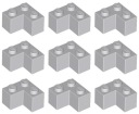 LEGO 2357 ROHOVÁ TEHLA 2x2 svetlosivá (10g) 9 ks