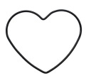 Kovový prsteň BLACK HEART do lapača snov, 20 cm