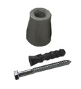 Nárazník garážovej brány, gumený, h-59 mm, šedý