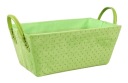 OBDŽNÍKOVÝ ZELENÝ ZAMATOVÝ KOŠÍK 30x17x12/16 cm