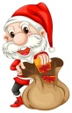 NÁLEPKA NA OKENNÉ SKLO ZRKADLO SANTA CLAUS
