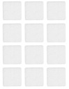 Samolepiace plstené podložky biele 28x28mm balenie 12ks - VORSTAHL