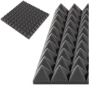 3D NÁSTENNÁ DEKORÁCIA PYRAMÍDA Štvorcová dekorácia šedé svetelné boxy do štúdiovej miestnosti