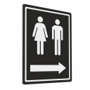 Samolepka so šípkou na WC 15x20