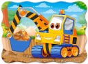 PUZZLE 30 PUZZLE RÝPADLO STAVEBNÉ STROJE STAVBA VOZIDIEL 5+ KOLEČKO
