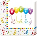 Happy Birthday Streamers Narodeninové obrúsky