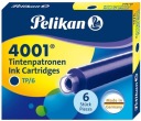 PELIKAN 4001 TP/6 krátke perá, modré