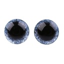 GLITTER BLUE MASKOT EYES 12 mm