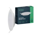 V-TAC LED panelové vstavané prémiové stropné svietidlo 12W okrúhle fi170 6500K 1200lm