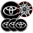 4 Emblémy Stredy ráfikov Kryty kolies TOYOTA SET TOP 56 mm