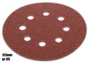 Kotúč brúsneho papiera na suchý zips 125mm gr 60 5 kusov