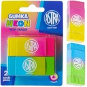 ASTRA ŠKOLNÁ GUMA, MÄKKÁ, DVOJFAREBNÁ, NEÓNOVÁ